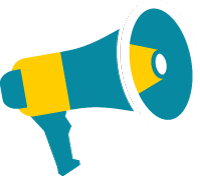 Stylized megaphone