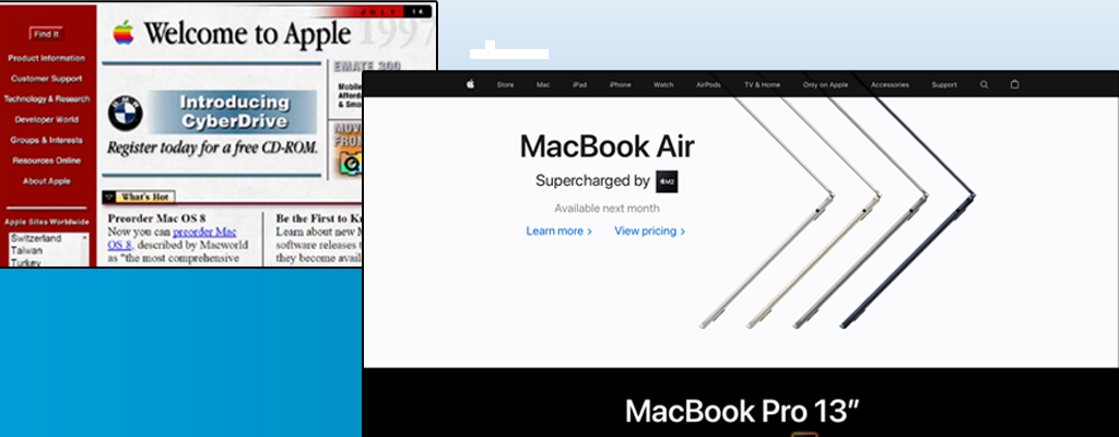 Apple Webiste Old Vs New