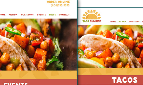 Taco Sunrise Website Wireframe Thumbnail
